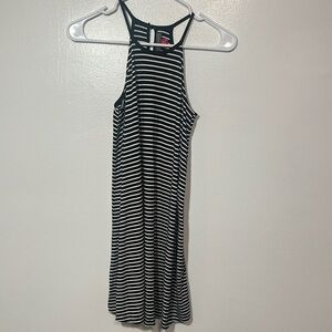 VINCE CAMUTO Black and White Striped Dress